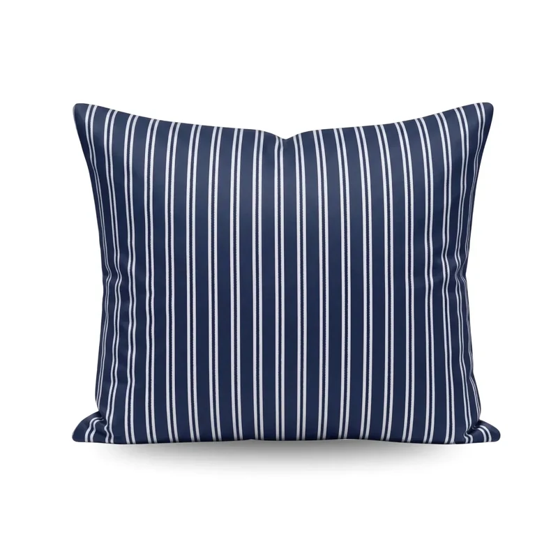 zailistade.comluxe Design Baumwollsatin Kissenbezüge Set von 2 - Blue Stripes