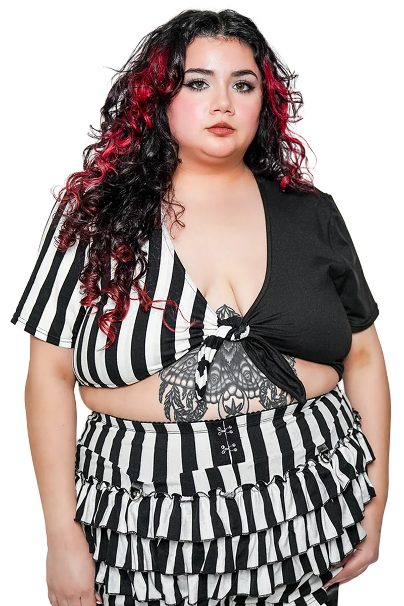 Forest Ink Gothic Clothing - Ghost Town - Tie-Front Top