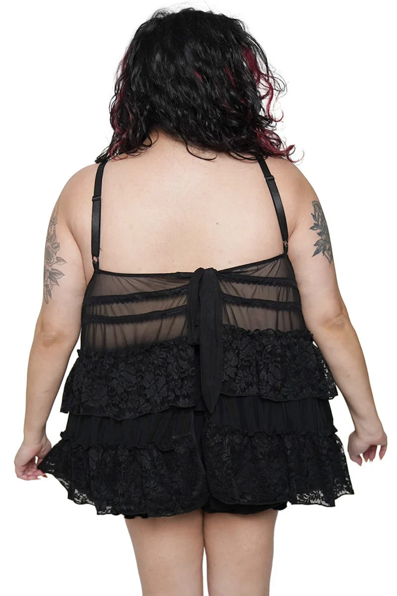 Forest Ink Gothic Clothing - Lenore Babydoll Gothic Lingerie Dress