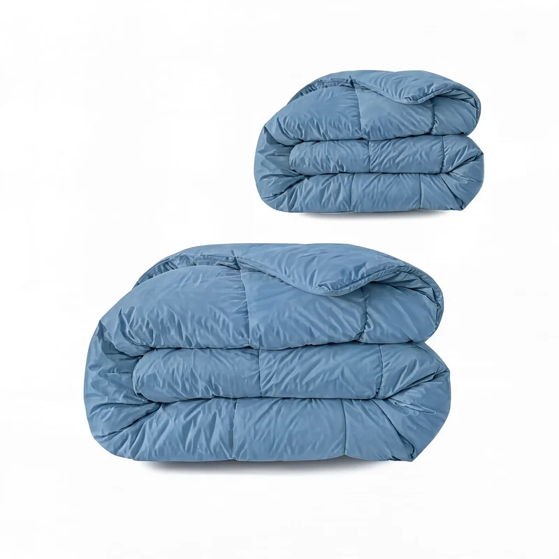 Zelesta Pure Uni 4-Jahreszeiten Baumwollbettdecke - Blau
