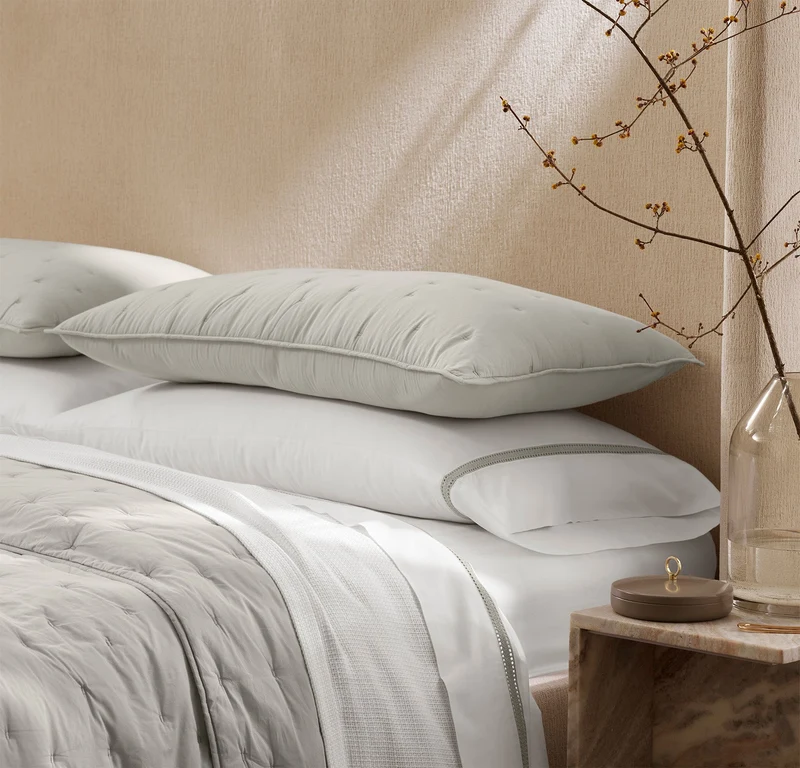 Airy Voile Quilted Sham - Pewter