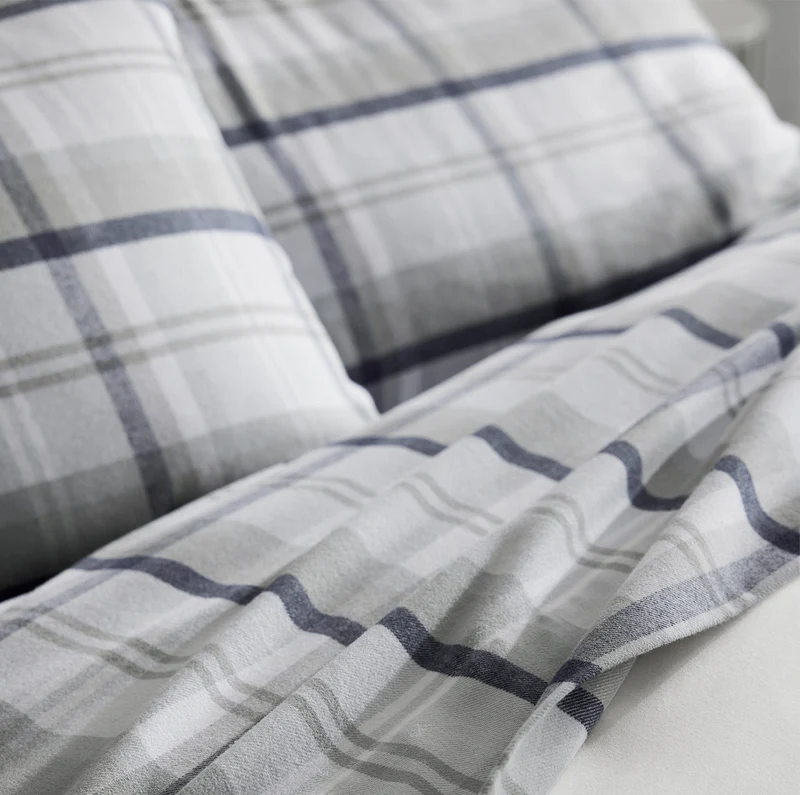 Flannel Sheet Set - Shore Heathered Plaid