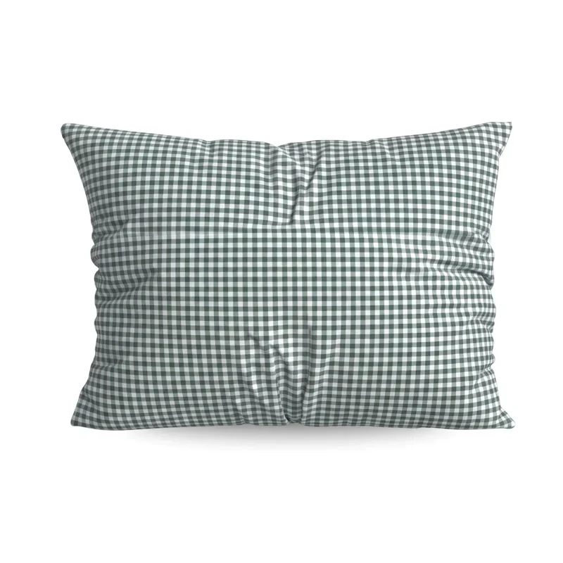 zailistade.comluxe Design Baumwollsatin Kissenbezüge Set von 2 - Green Check