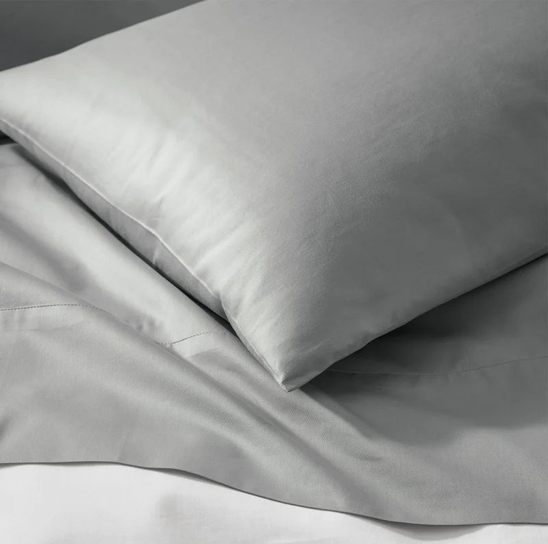 Percale Hemmed Fitted Sheet - Shore