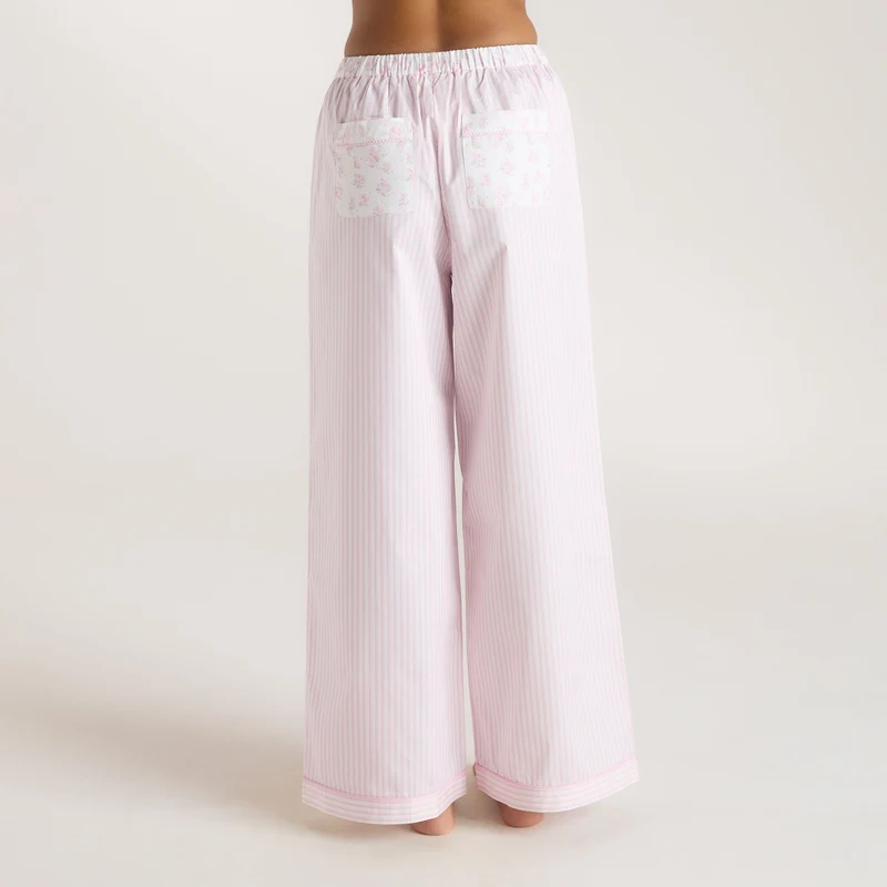 Bloom & Stripe Pyjamabroek - Roze