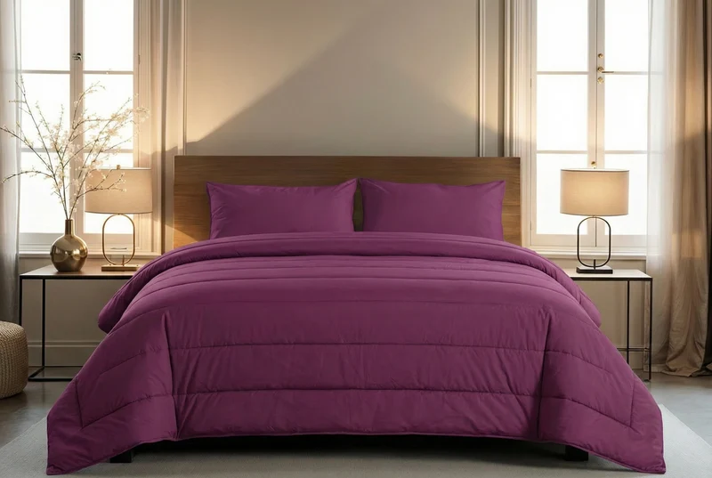 Zelesta Comfort Uni 4-Jahreszeiten Bettdecke - Bordeaux