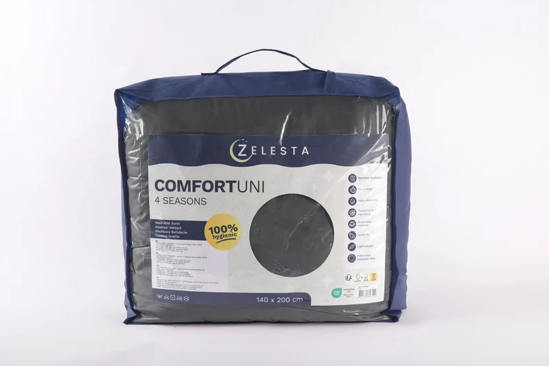 Zelesta Comfort Uni 4-Jahreszeiten Bettdecke - Anthrazit