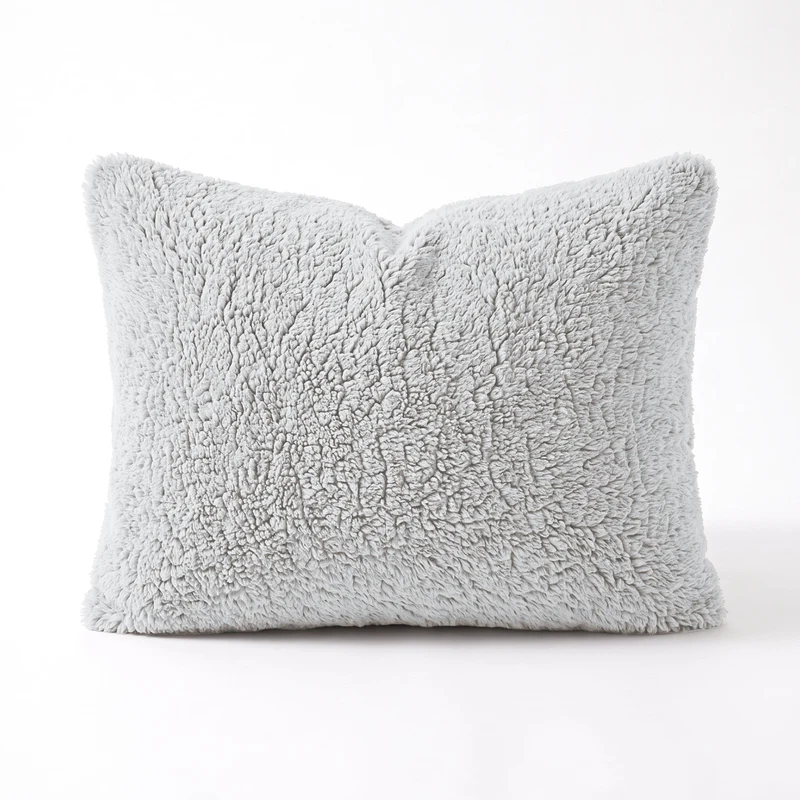 Zelesta Special Teddy Chenille Kissenbezüge Set von 2 - Grau