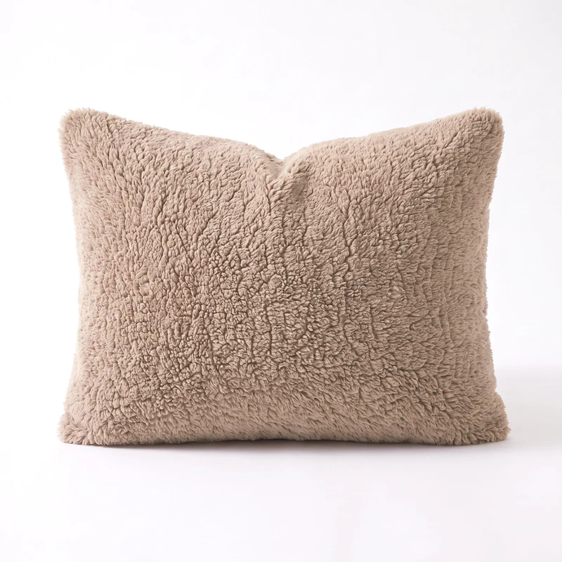Zelesta Special Teddy Chenille Kissenbezüge Set von 2 - Altrosa