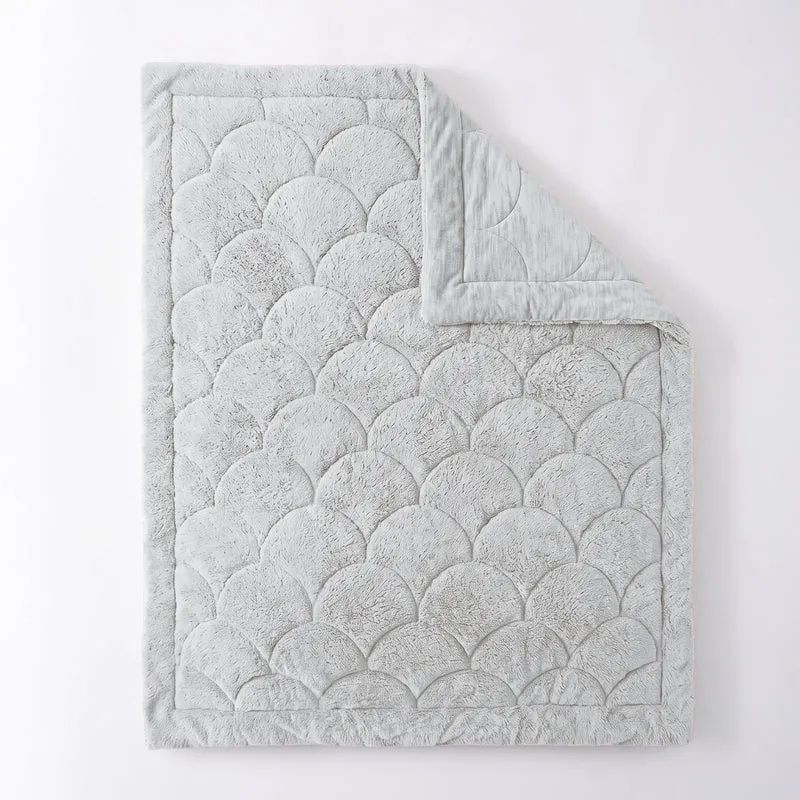 Zelesta Special Teddy Chenille Bettdecke - Grau
