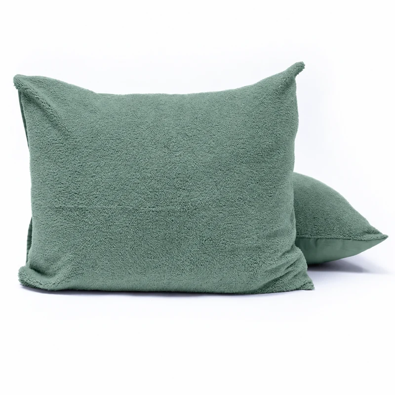 Zelesta Teddy Kissenbezüge Set von 2 - Grün