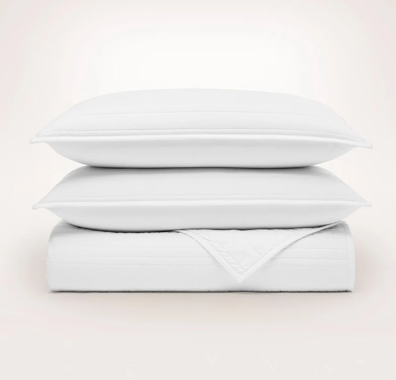 Quilt Sets - White Stripe