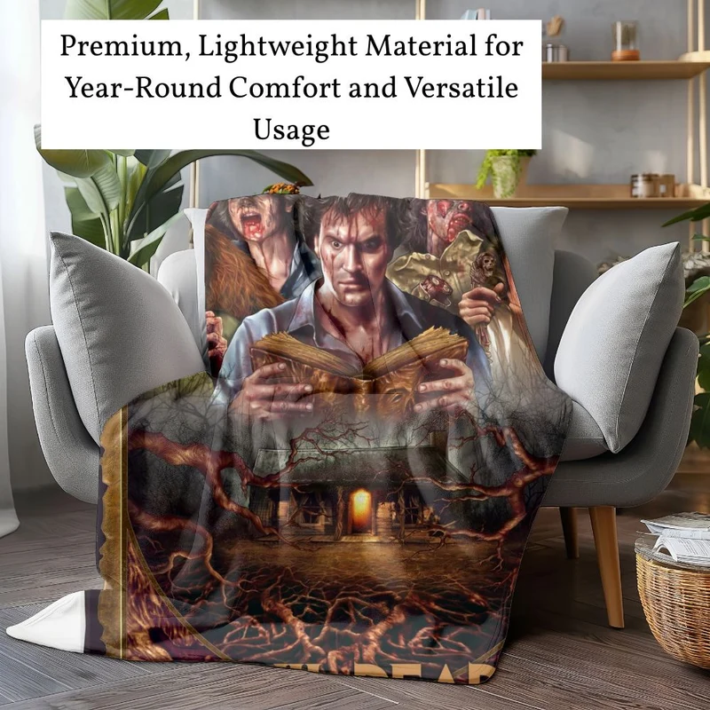 Horror Movie Blanket - Evil Dead Blanket - Luxury Twin / Double Velveteen Fleece Blanket