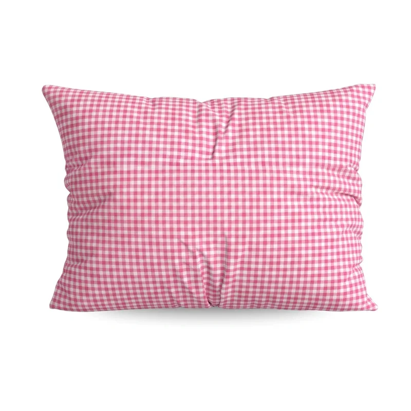 zailistade.comluxe Design Baumwollsatin Kissenbezüge Set von 2 - Pink Check