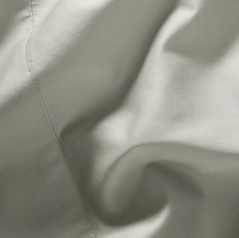 Percale Hemmed Fitted Sheet - Pewter