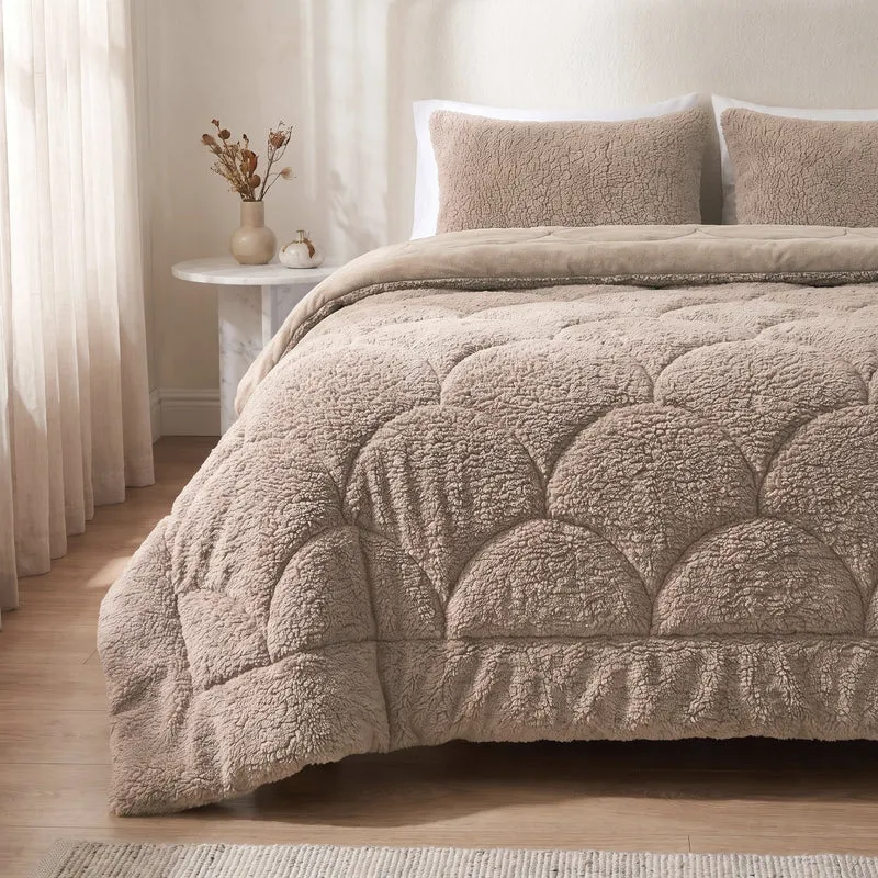 Zelesta Special Teddy Chenille Bettdecke - Altrosa