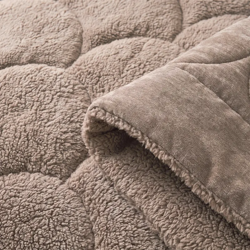 Zelesta Special Teddy Chenille Bettdecke - Altrosa