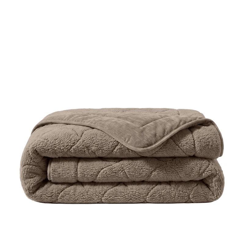 Zelesta Special Teddy Chenille Bettdecke - Dunkeltaupe