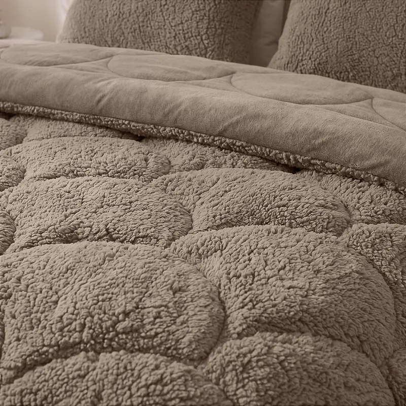 Zelesta Special Teddy Chenille Bettdecke - Dunkeltaupe