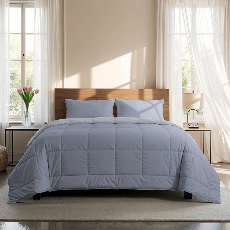 Zelesta Comfort Duo Sommerbettdecke - Eisblau & Sanftes Blau