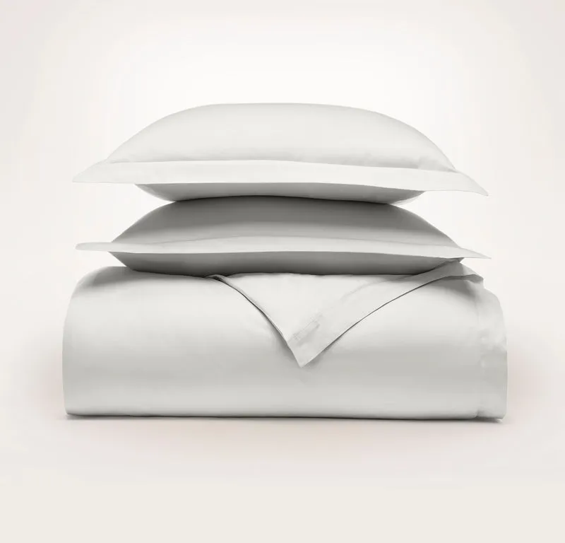 Signature Hemmed Duvet Set - Mist