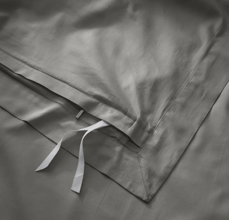 Signature Hemmed Duvet Set - Stone