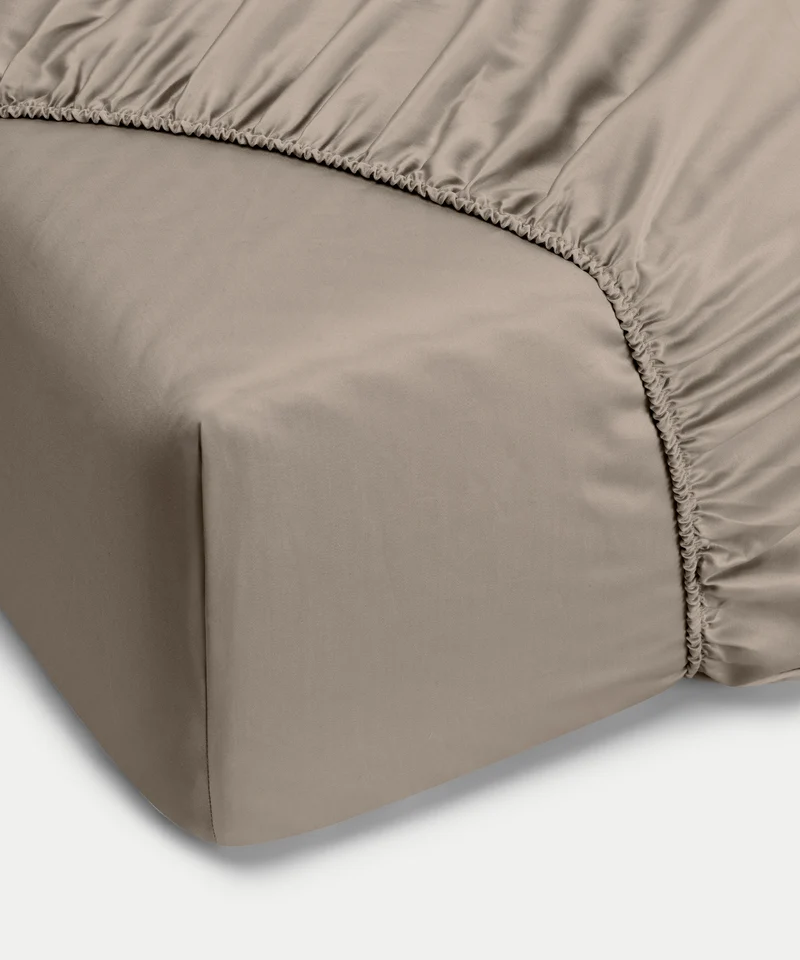 Spannbettlaken Ägyptische Baumwolle Satin 400TC | Champagne