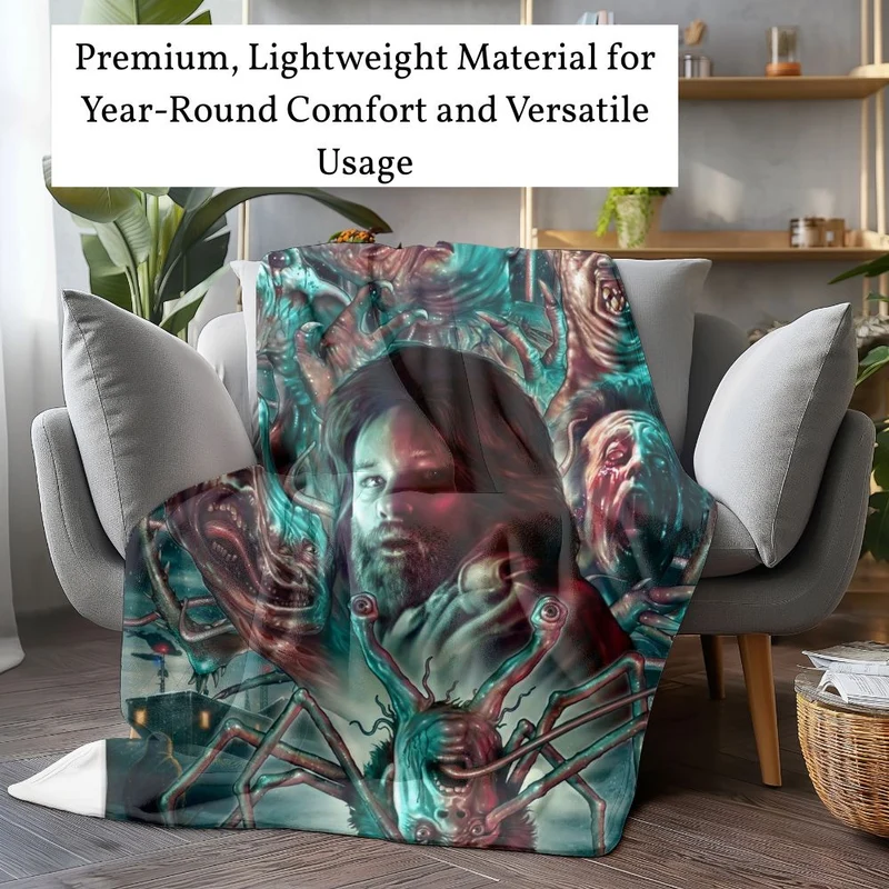 Horror Movie Blanket - The Thing Blanket - Luxury Twin / Double Velveteen Fleece Blanket