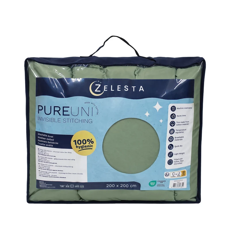 Zelesta Pure Uni Nahtlose Baumwolle Bettdecke - Lodengrün