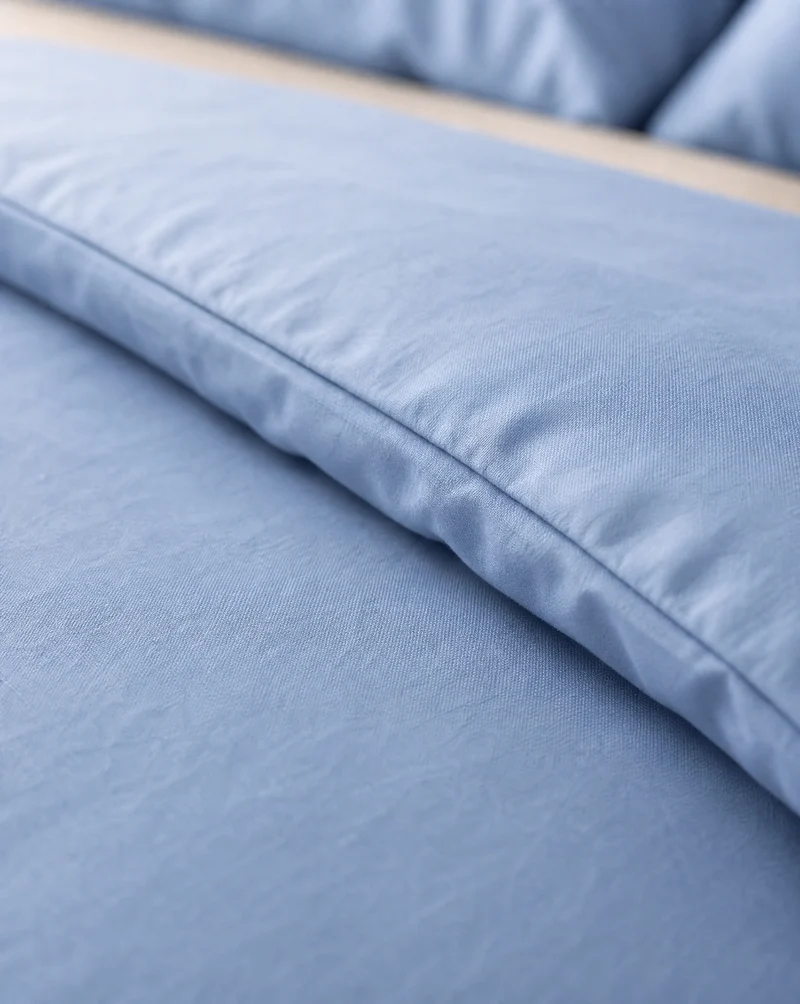 Zelesta Pure Uni Nahtlose Baumwolle Bettdecke - Zartes Chambrayblau