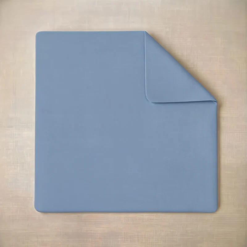 Zelesta Pure Uni Nahtlose Baumwolle Bettdecke - Zartes Chambrayblau