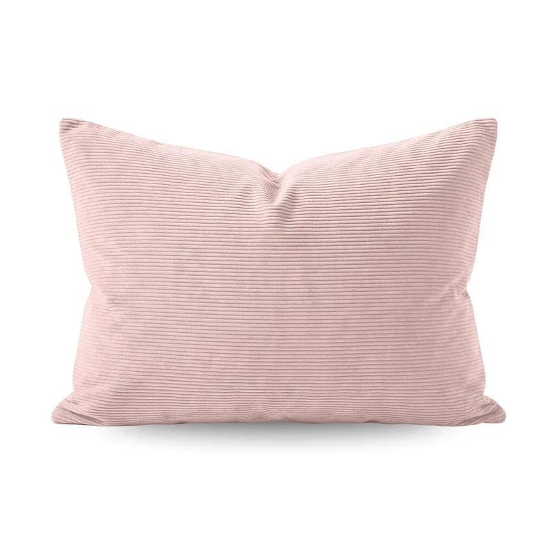 Zelesta Special Corduroy Cotton Kissenbezüge Set von 2 - Staubiges Rosa