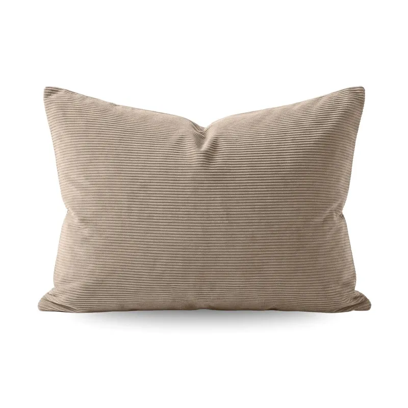 Zelesta Special Corduroy Cotton Kissenbezüge Set von 2 - Taupe