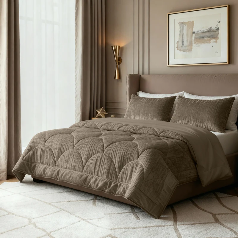 Zelesta Special Velvet Chique Bettdecke - Taupe