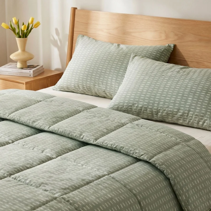 Zelesta Comfort Design Sommerbettdecke - Olive Stitches