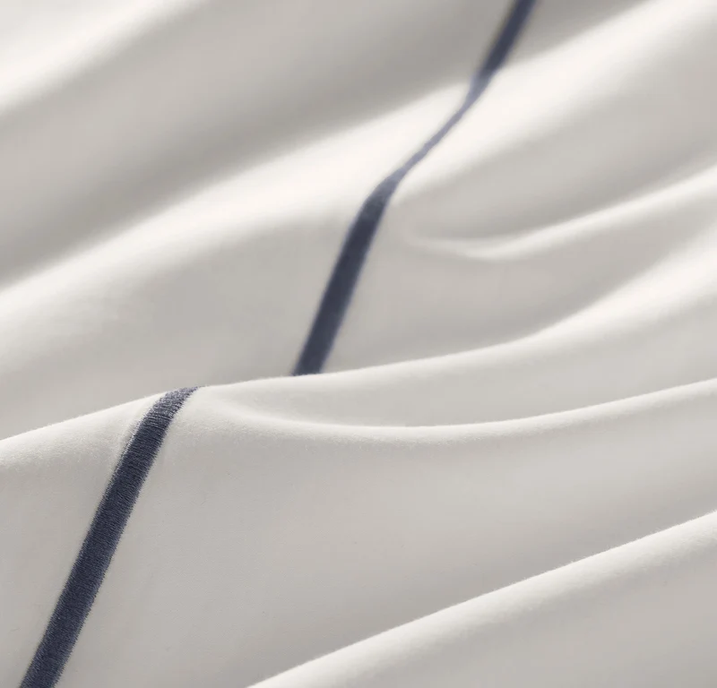 Signature Embellished Pillowcase Set - White/Mineral Embroidered