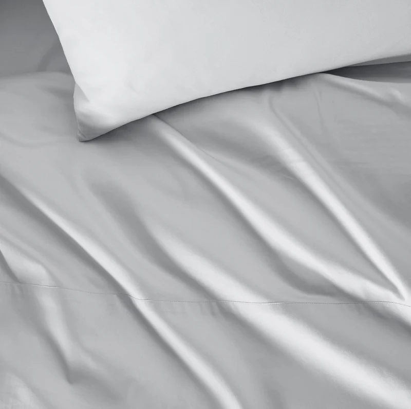 Percale Hemmed Fabric Swatch - Sky