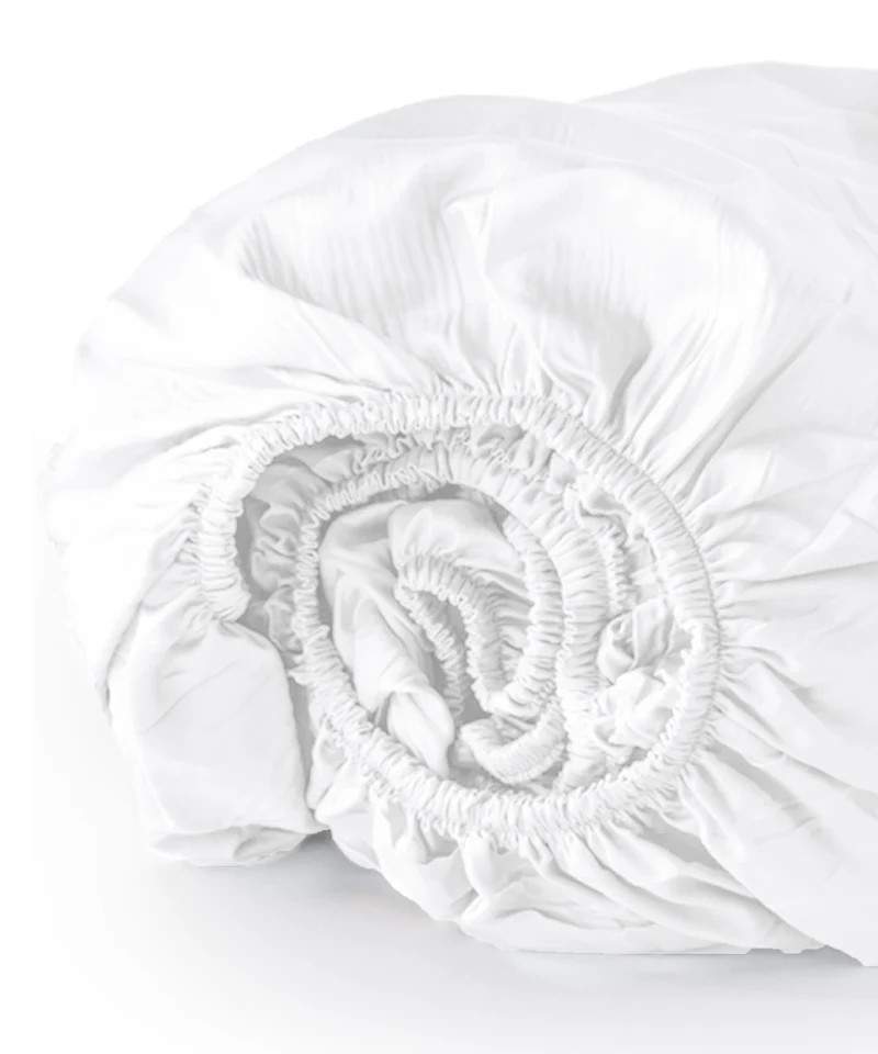 Spannbettlaken Ägyptische Baumwolle Satin 400TC | Weiß