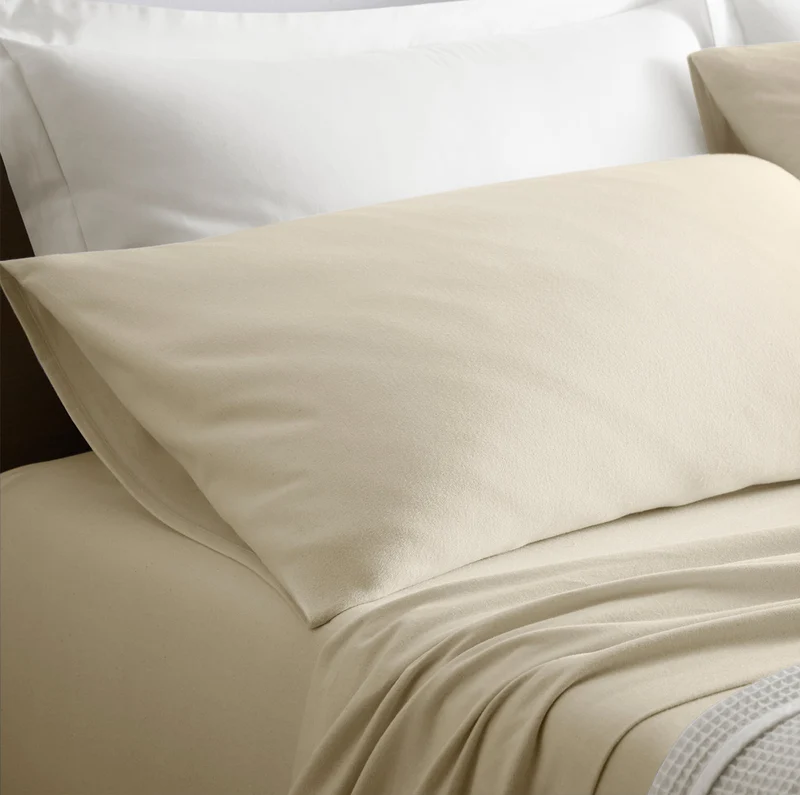 Flannel Pillowcase Set - Natural
