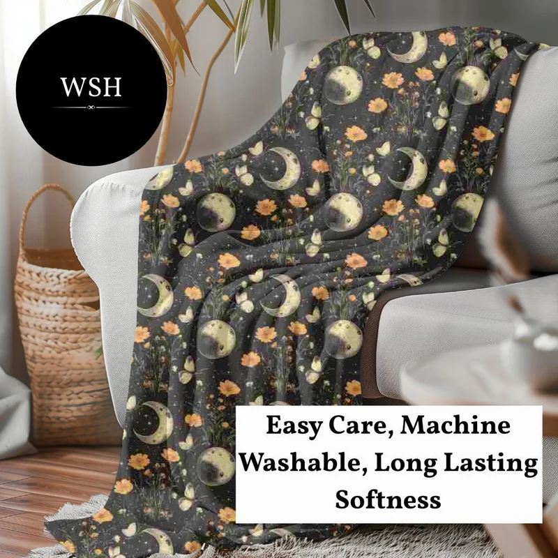 Gothic Fleece Blanket - Winter Solstice - Luxury Twin / Double Velveteen Fleece Blanket