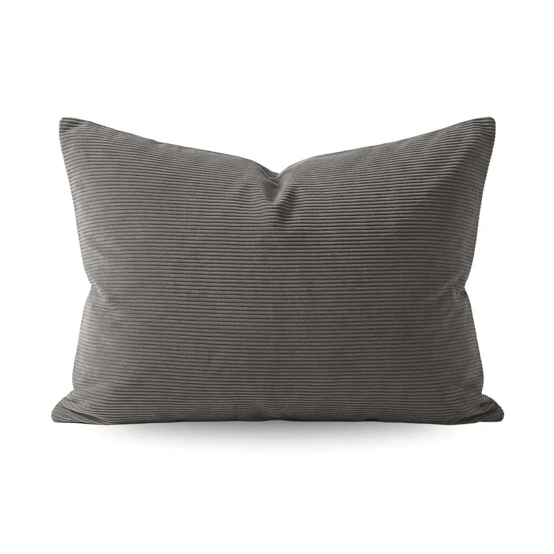 Zelesta Special Corduroy Cotton Kissenbezüge Set von 2 - Anthrazit