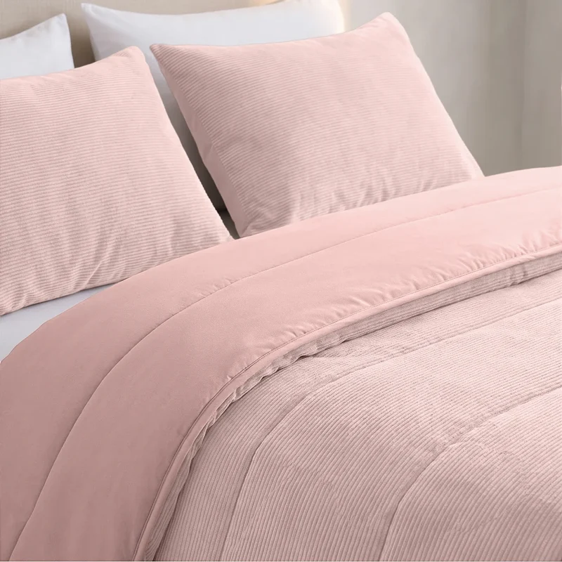 Zelesta Special Corduroy Cotton Bettdecke - Staubiges Rosa