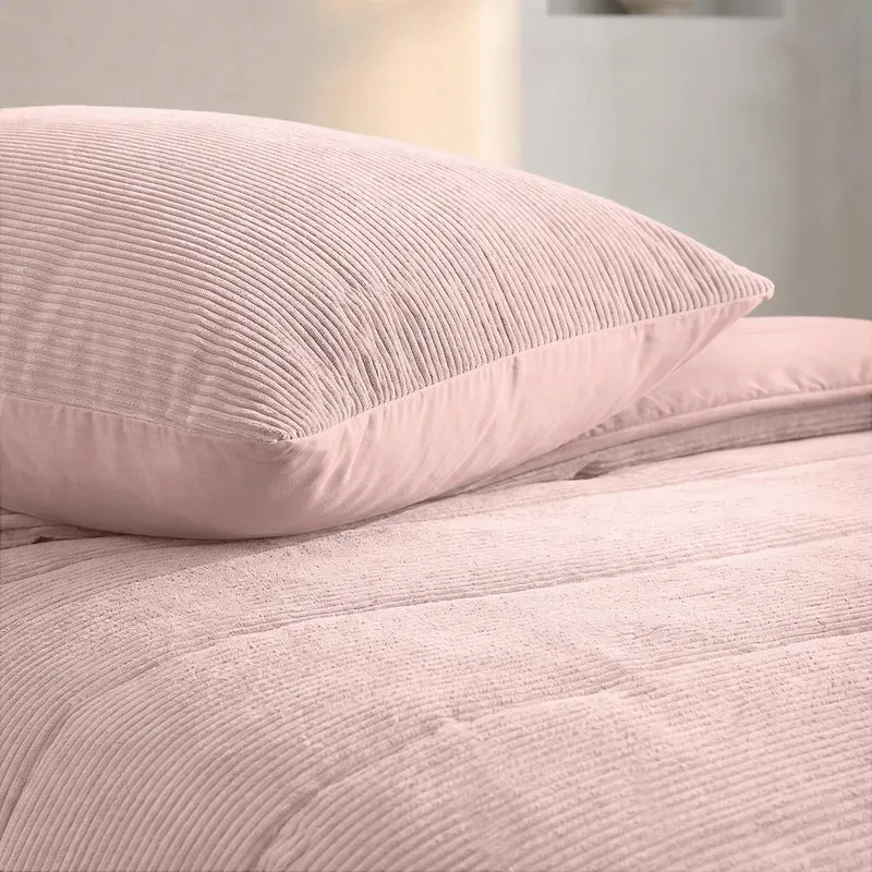 Zelesta Special Corduroy Cotton Bettdecke - Staubiges Rosa