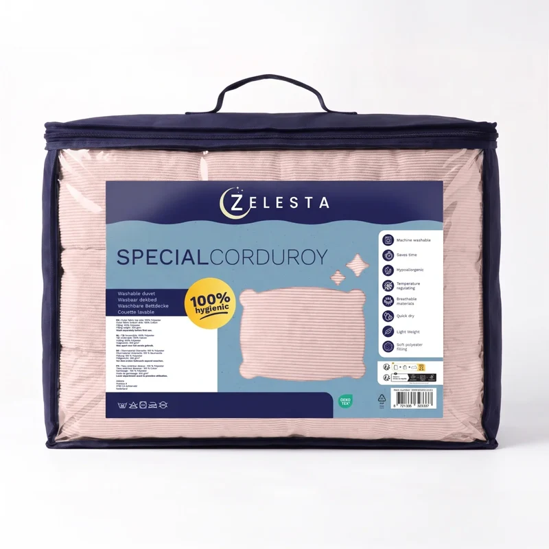 Zelesta Special Corduroy Cotton Bettdecke - Staubiges Rosa