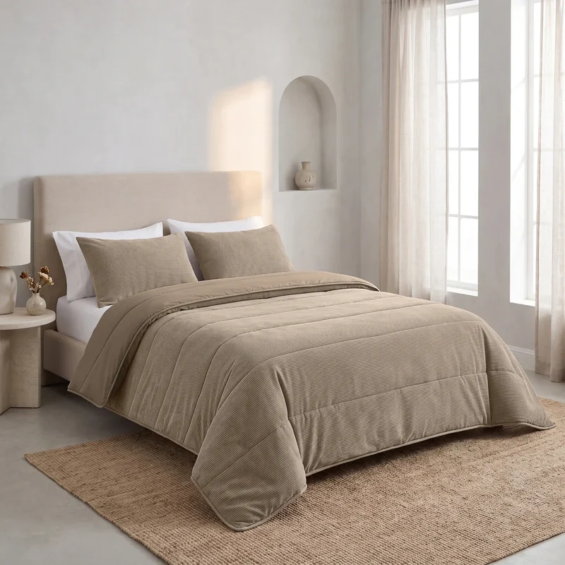 Zelesta Special Corduroy Cotton Bettdecke - Taupe