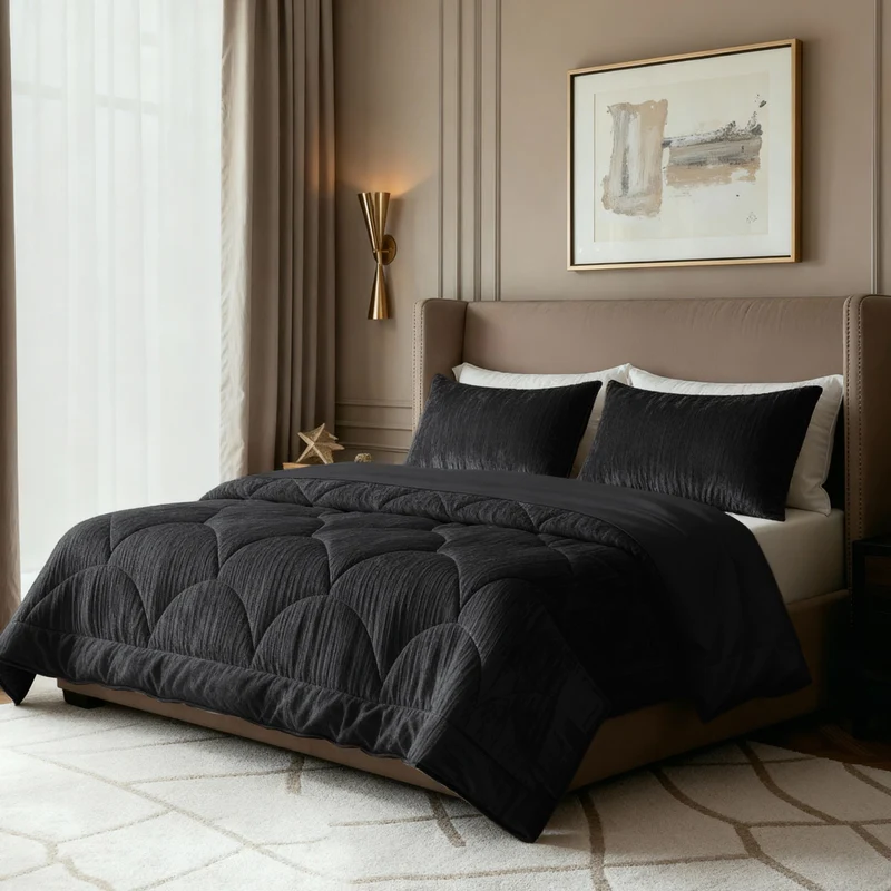 Zelesta Special Velvet Chique Bettdecke - Black