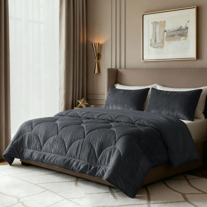 Zelesta Special Velvet Chique Bettdecke - Anthracite