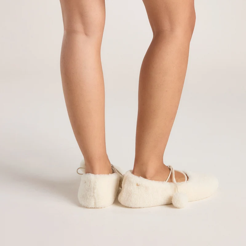 Poppy Balletpantoffels - Ecru