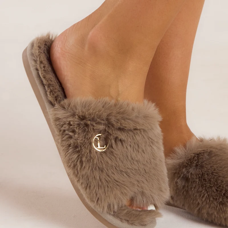 Scarlett Pantoffels - Taupe