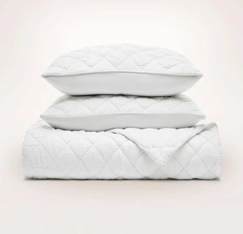 Signature Handstitched Cloud Comforter Set - White